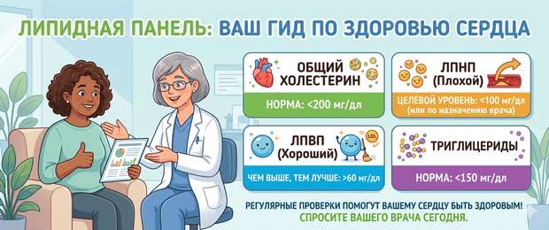 Липидная панель: нормы холестерина, ЛПНП, ЛПВП и триглицеридов