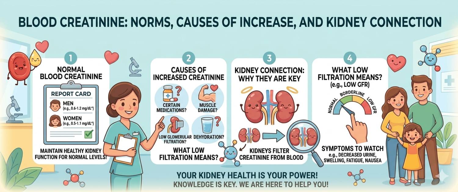 Creatinine Blood Test: Normal Levels, High Creatinine Causes and Kidney Function