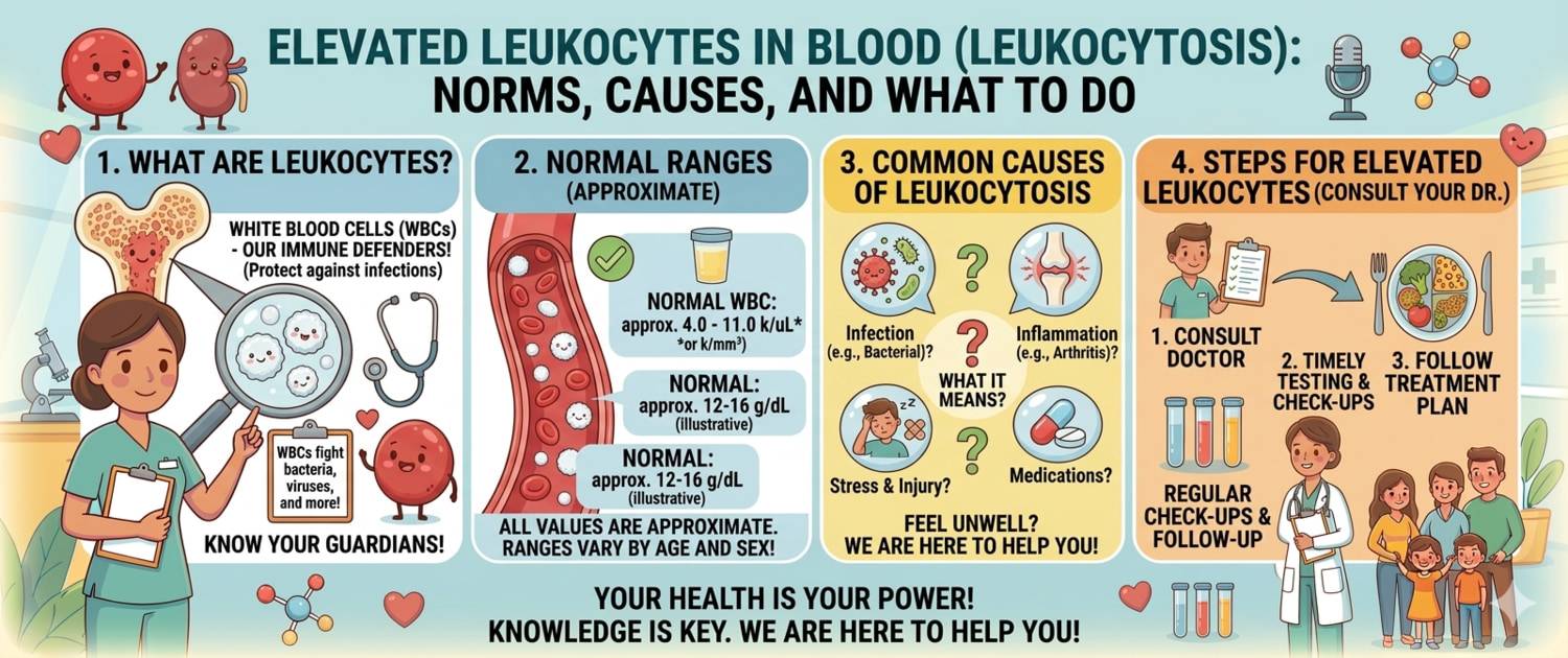 High White Blood Cell Count: Normal Range, Leukocytosis Causes and When to Act