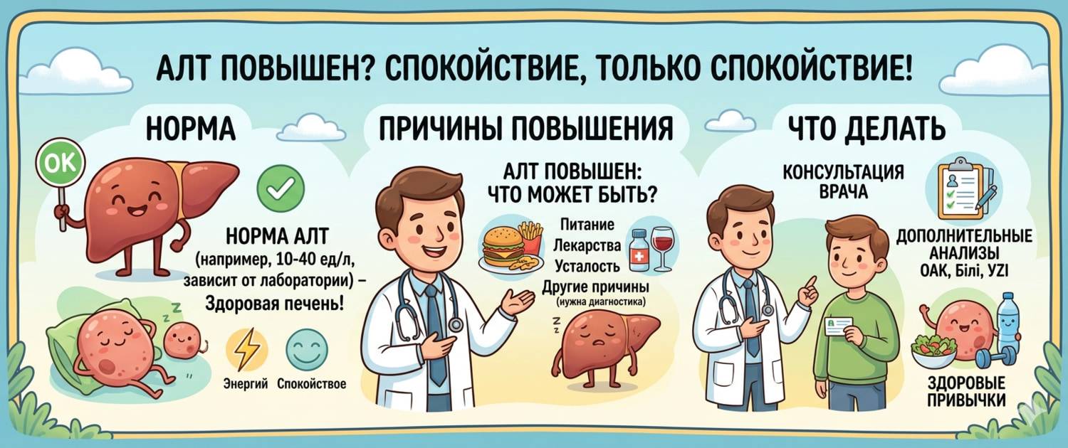 АЛТ в крови повышен: норма, причины и что делать