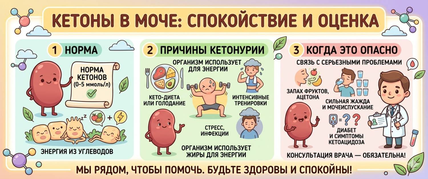 Кетоны в моче: норма, причины кетонурии и когда это опасно