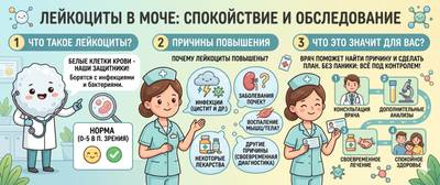 Лейкоциты в моче: норма, причины повышения и что это значит