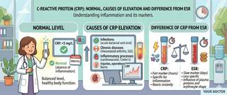 CRP (C-Reactive Protein): Normal Range, Causes and Interpretation