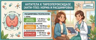 Антитела к тиреопероксидазе (анти-ТПО): норма и расшифровка