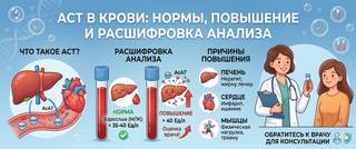 АСТ в крови: нормы, причины повышения и расшифровка анализа