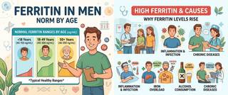Ferritin in Men: Normal Levels by Age, High Ferritin and Causes