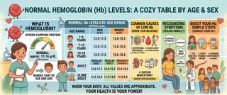 Normal Hemoglobin Levels: Table by Age, Sex and Pregnancy