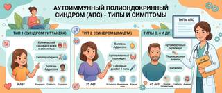 Аутоиммунный полиэндокринный синдром: типы и симптомы