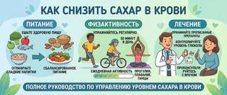 Как снизить сахар в крови: питание, физнагрузка и лечение