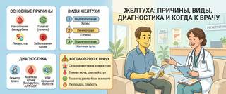Желтуха: причины, виды, диагностика и когда срочно к врачу