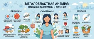 Мегалобластная анемия: причины, симптомы и лечение