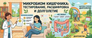 Микробиом кишечника: анализы, расшифровка и связь с долголетием