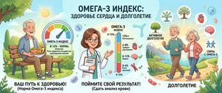 Омега-3 индекс: норма, расшифровка и связь с долголетием