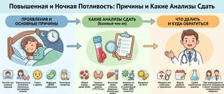 Повышенная и ночная потливость: причины и какие анализы сдать