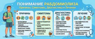 Рабдомиолиз: причины, симптомы, анализы крови и лечение