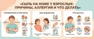 Сыпь на коже у взрослых: причины, аллергия и что делать