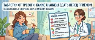 Таблетки от тревоги: какие анализы сдать перед приёмом