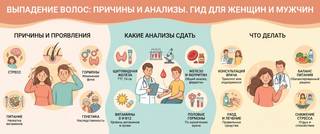 Выпадение волос: причины у женщин и мужчин и какие анализы сдать