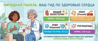 Липидная панель: нормы холестерина, ЛПНП, ЛПВП и триглицеридов