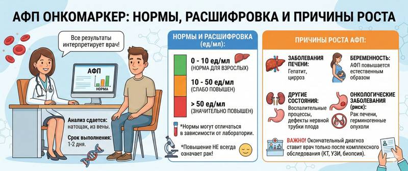 АФП онкомаркер: нормы, расшифровка и причины роста