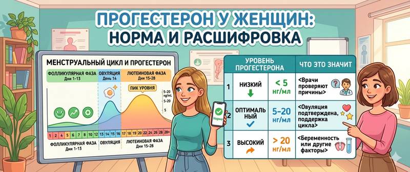 Прогестерон: норма у женщин по дням цикла и расшифровка