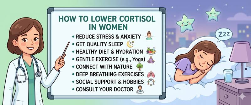 How to Lower Cortisol in Women: Symptoms, Causes and Treatment