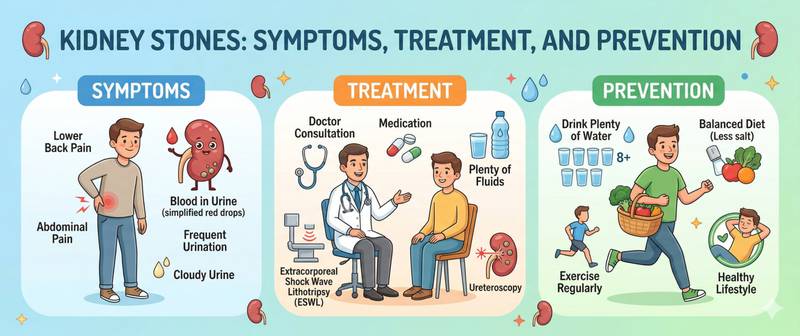 Kidney Stones: Symptoms, Causes, Treatment and Prevention