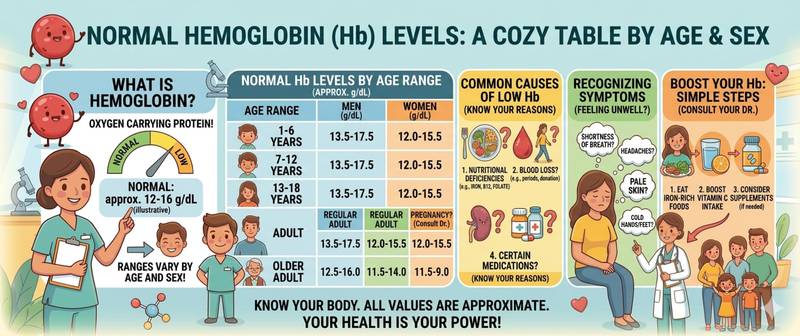 Normal Hemoglobin Levels: Table by Age, Sex and Pregnancy