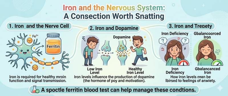 Iron and the Nervous System: Ferritin, Dopamine and Anxiety