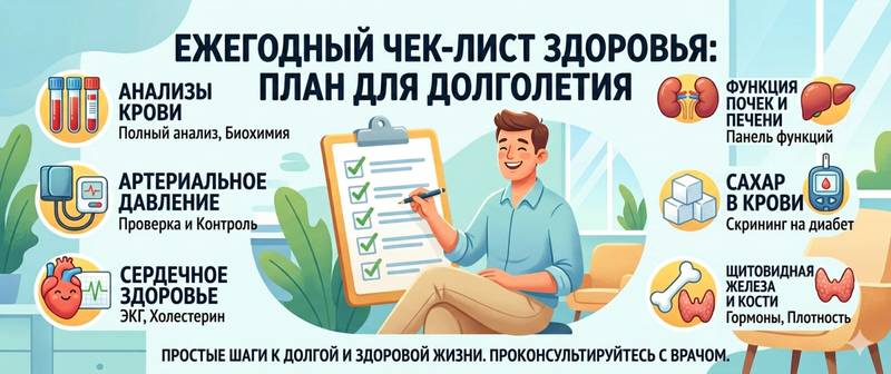 Анализы раз в год: ежегодный чеклист для долголетия