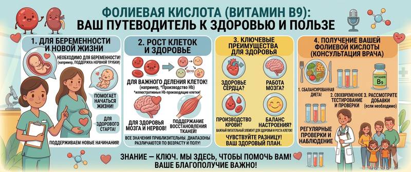 Фолиевая кислота: для чего нужна, нормы и как принимать