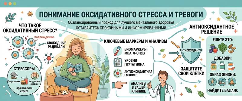 Оксидативный стресс и тревога: маркеры, антиоксиданты и анализы