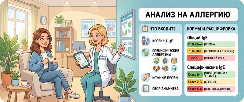 Анализ на аллергию: что входит, нормы и как расшифровать