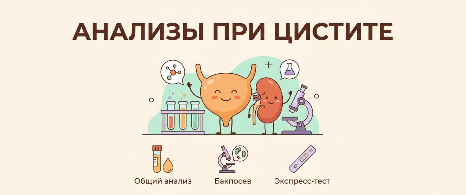 Какие анализы сдают при цистите: ОАМ, посев мочи и когда ИППП