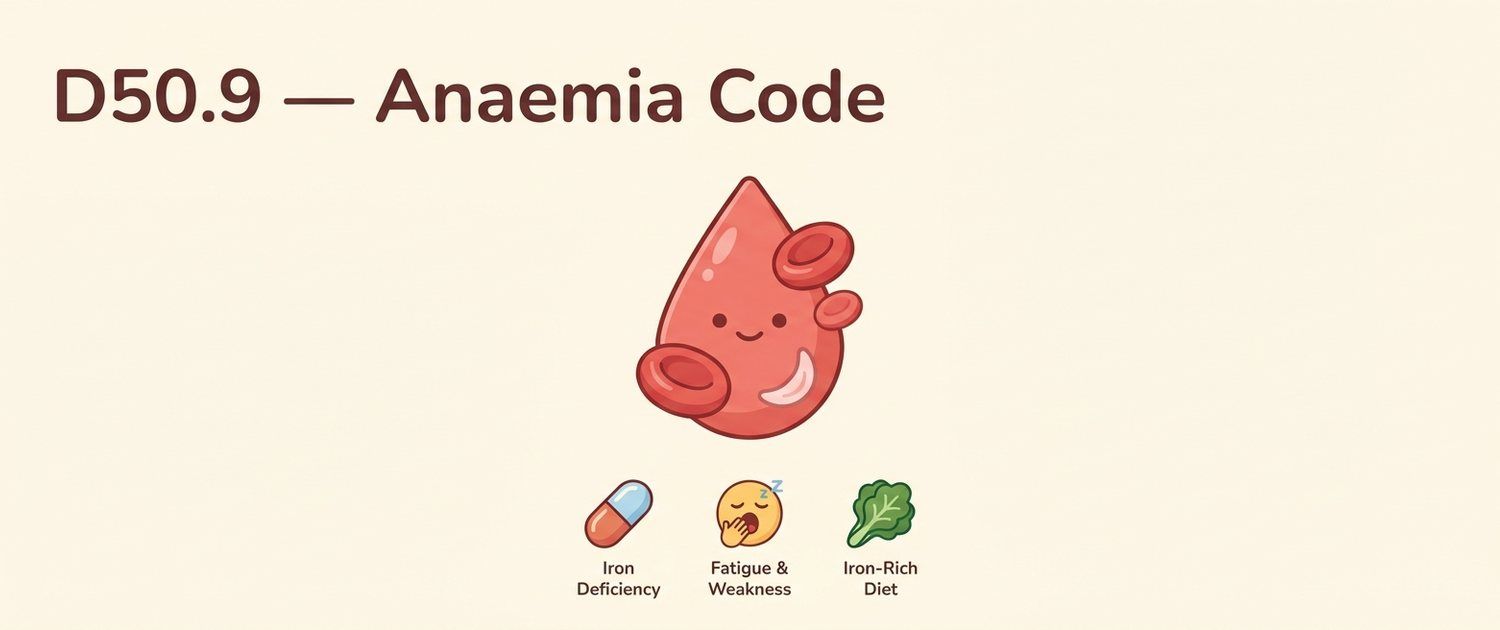 D50.9 — Iron Deficiency Anaemia, Unspecified: What the Code Means
