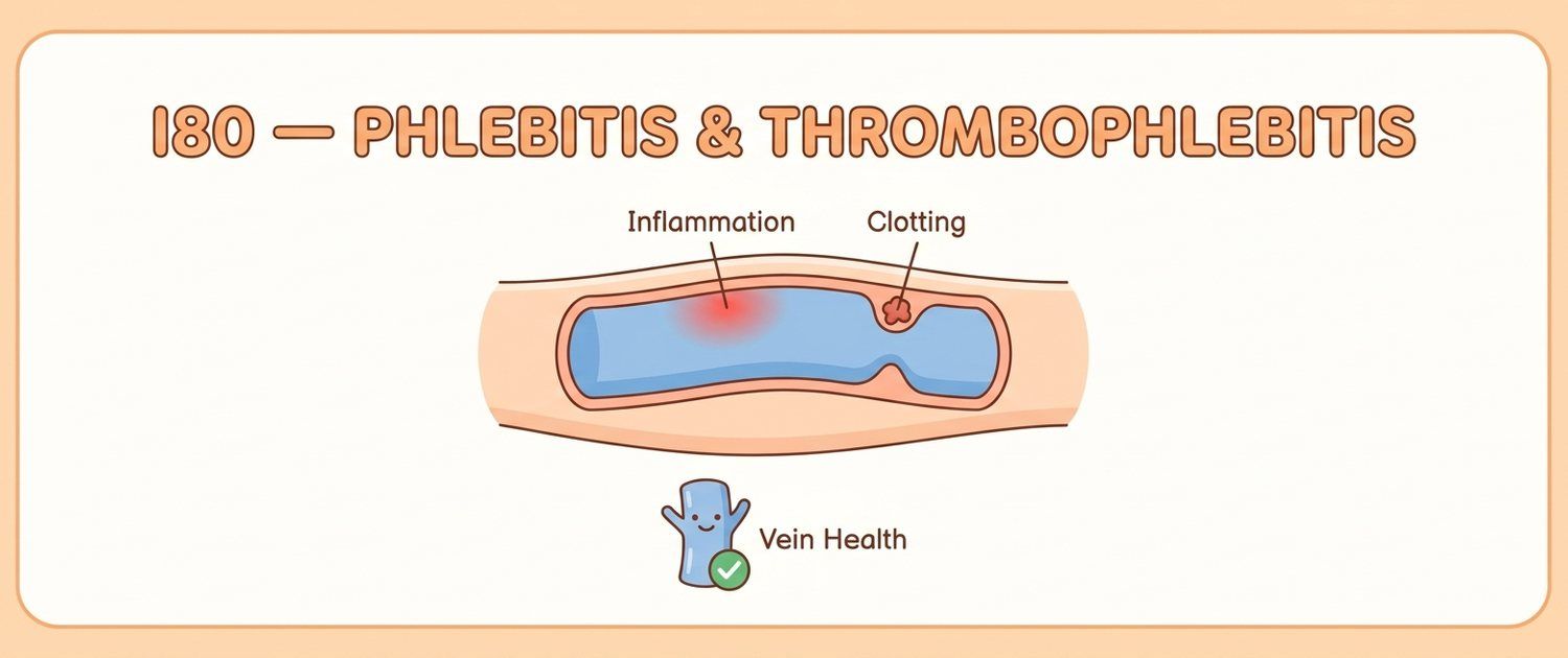 I80 — Phlebitis and Thrombophlebitis: What the ICD-10 Code Means