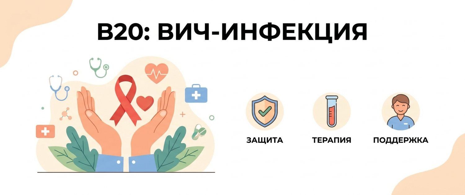 B20 — что за диагноз: расшифровка кода МКБ-10 простыми словами