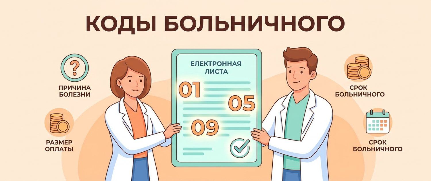 Коды больничного листа: расшифровка причины нетрудоспособности