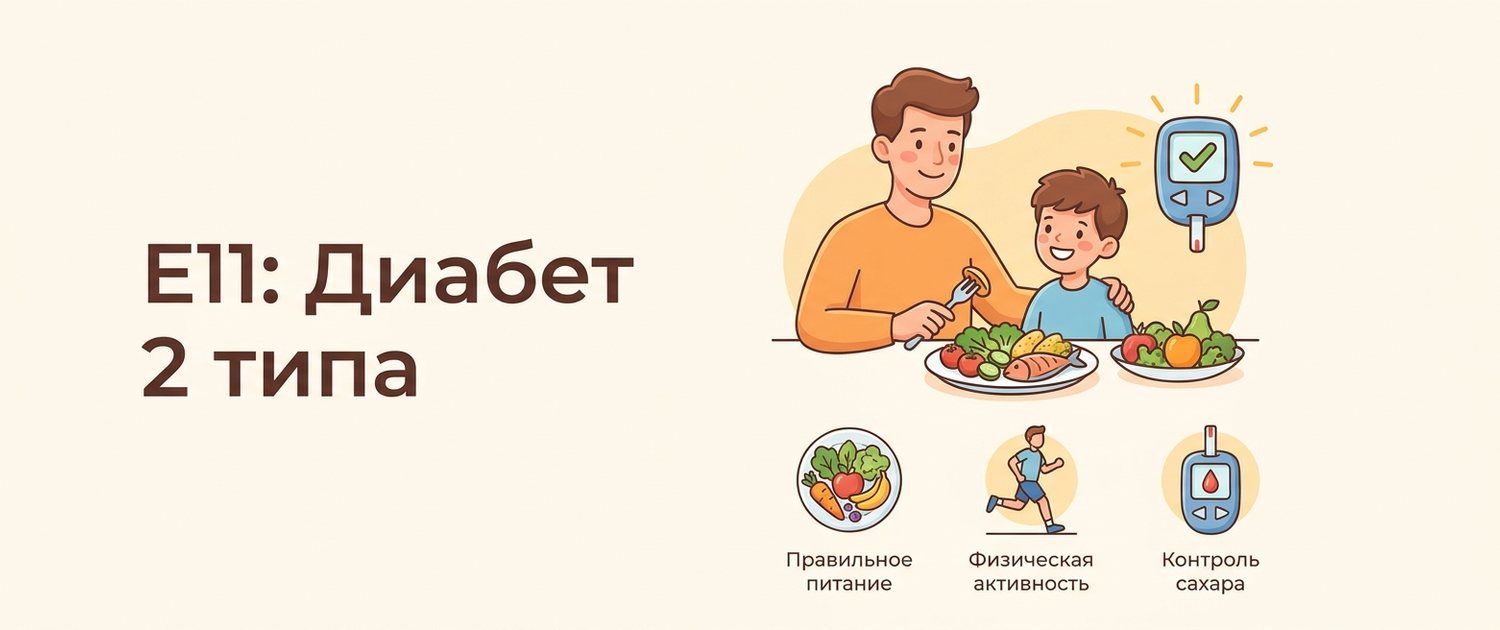 E11 — что за диагноз: расшифровка кода МКБ-10 простыми словами