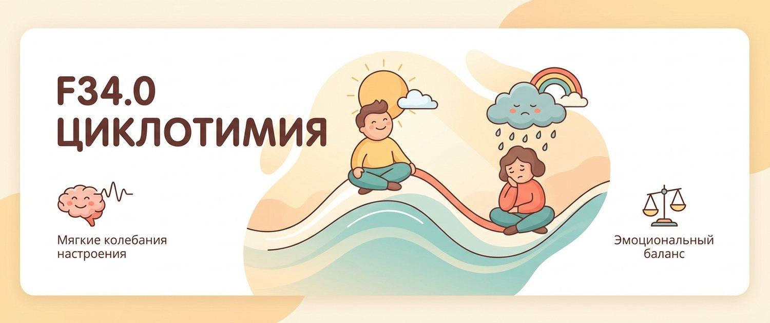 F34.0 — что за диагноз: циклотимия по МКБ-10 простыми словами