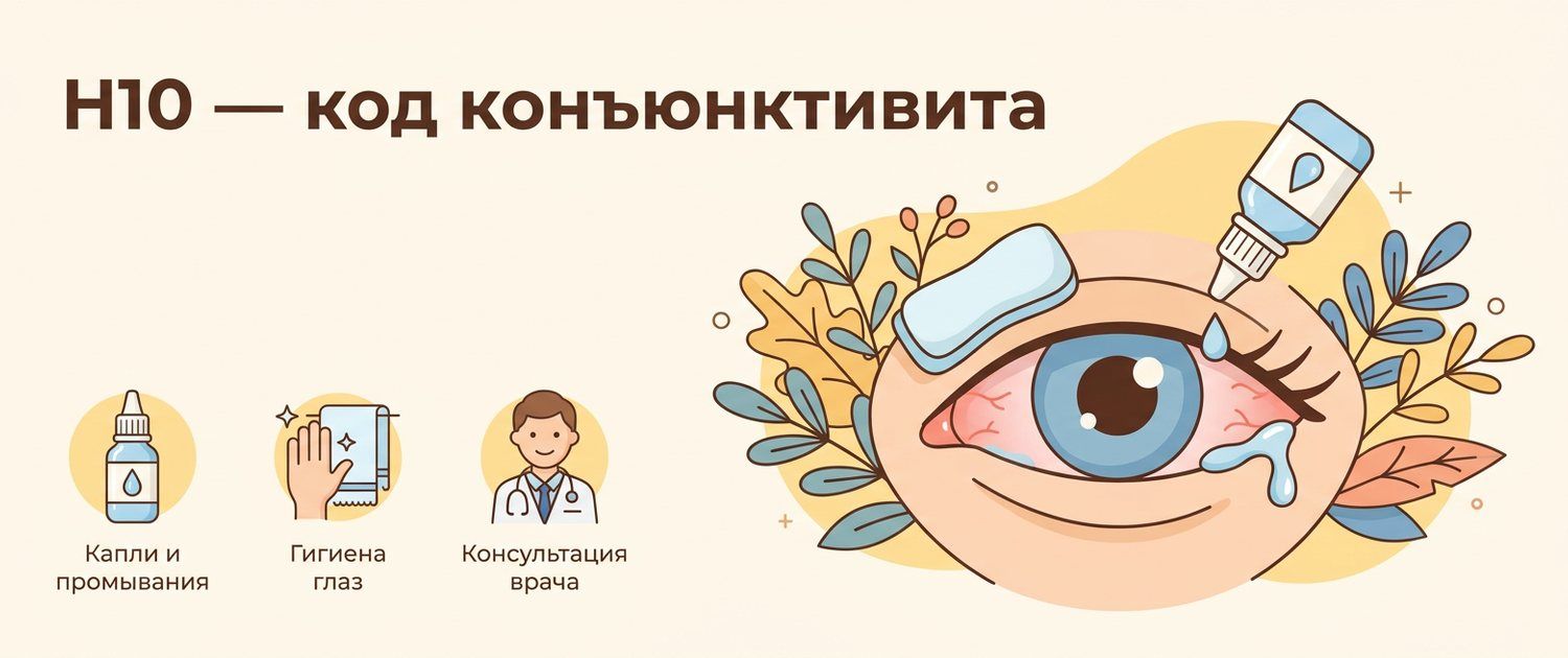 H10 — что за диагноз: конъюнктивит по МКБ-10 простыми словами