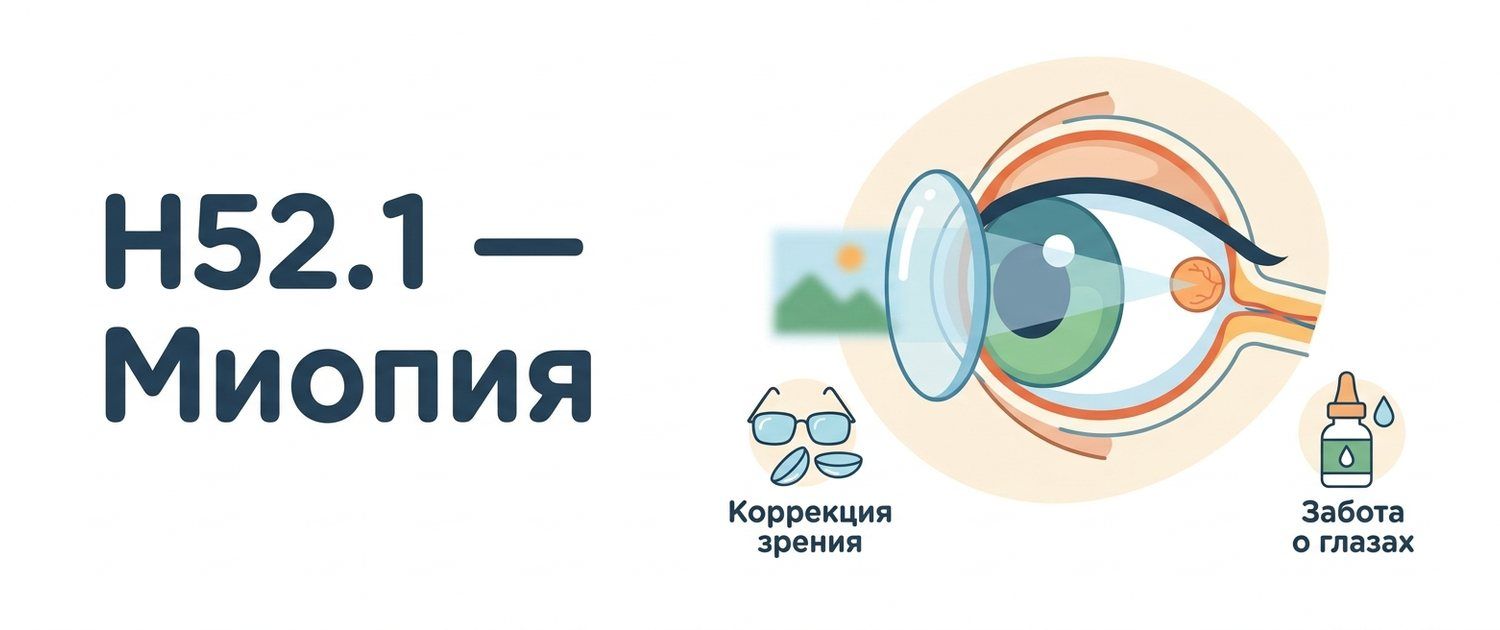 H52.1 — что за диагноз: миопия (близорукость) по МКБ-10