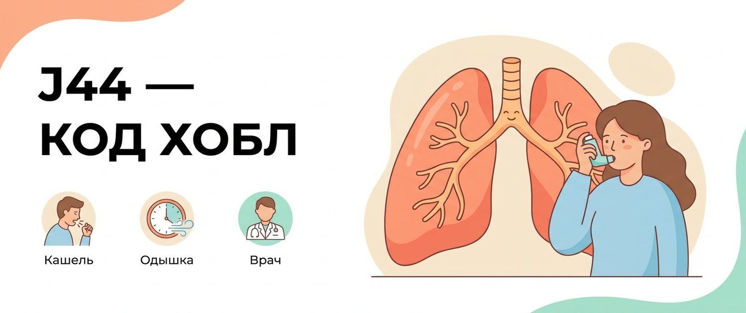 J44 — что за диагноз: расшифровка кода МКБ-10 и что такое ХОБЛ