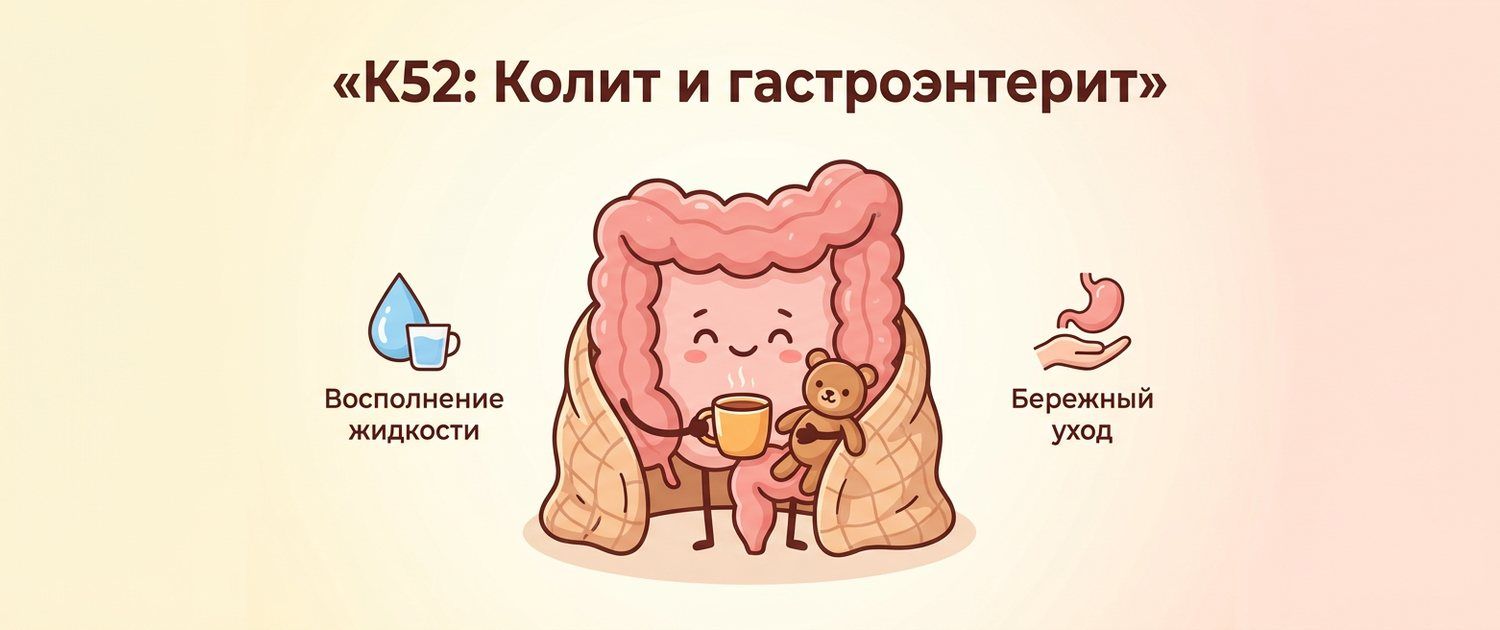 K52 — что за диагноз: колит и гастроэнтерит, расшифровка МКБ-10