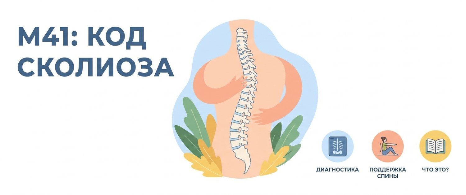 M41 — сколиоз: расшифровка кода МКБ-10 и что означает диагноз