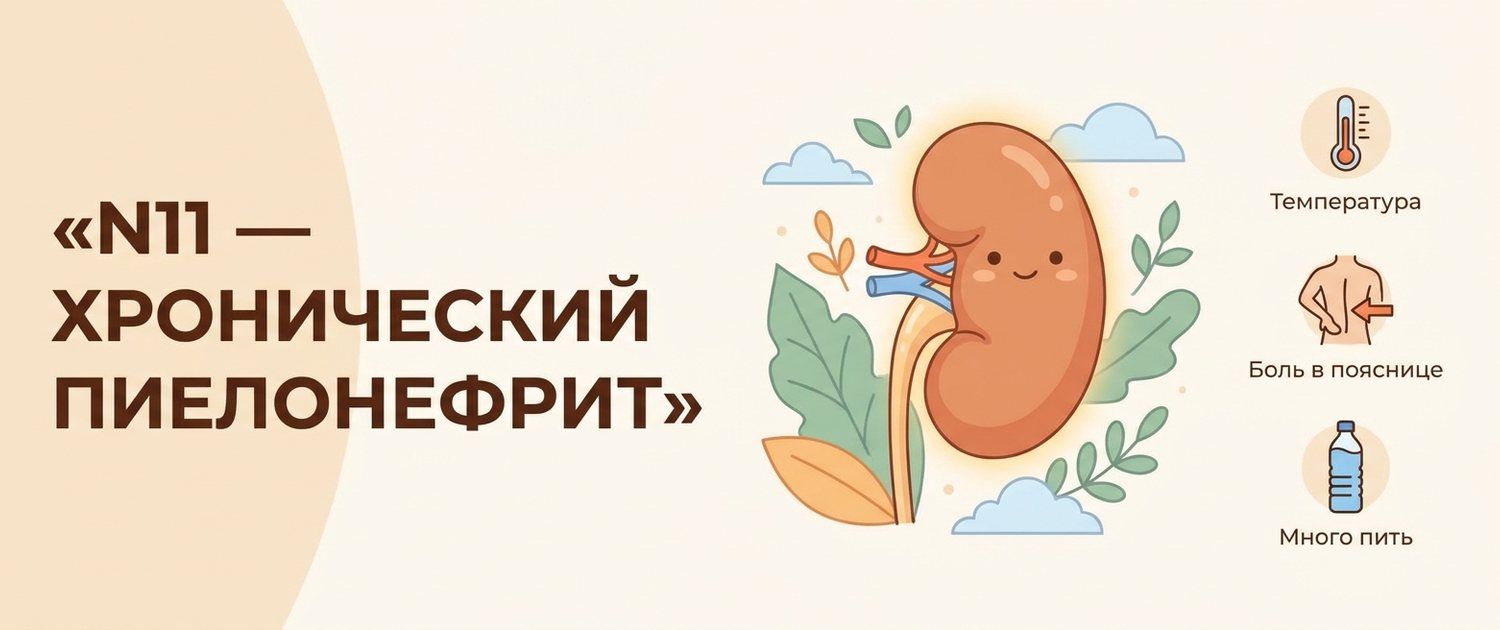 N11 — что за диагноз: хронический пиелонефрит по МКБ-10