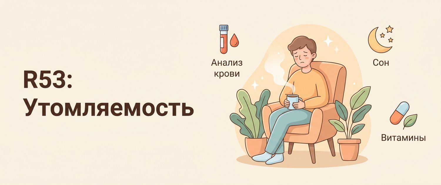 R53 — что за диагноз: недомогание и утомляемость по МКБ-10