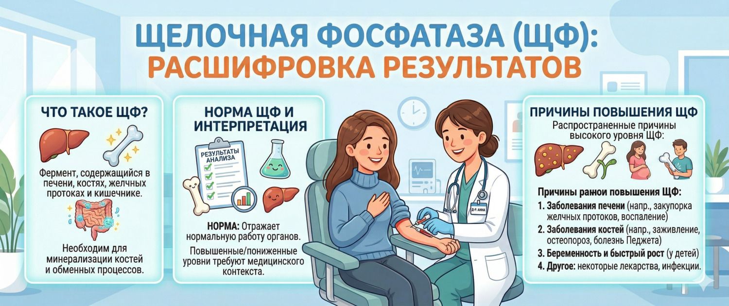 Щелочная фосфатаза (ЩФ): норма в крови и расшифровка анализа