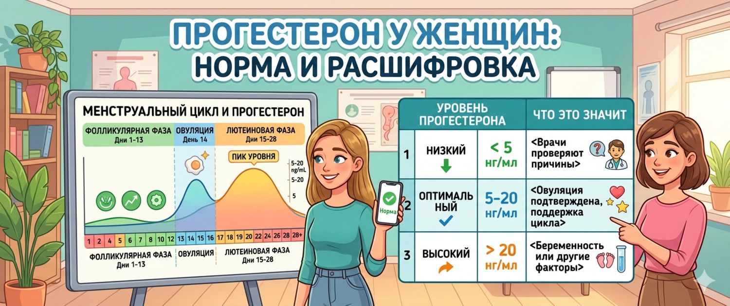 Прогестерон: норма у женщин по дням цикла и расшифровка