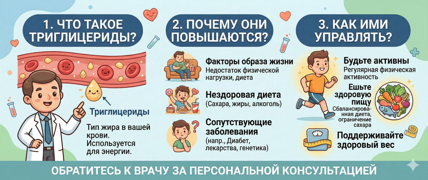 Триглицериды в крови: норма, причины повышения и лечение